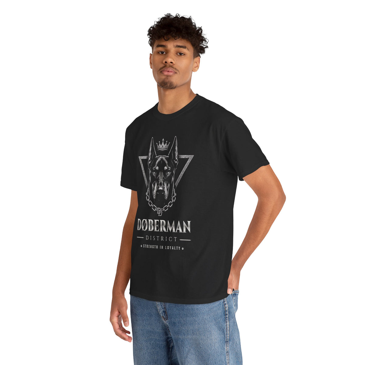 DOBERMAN DISTRICT UNISEX HEAVY COTTEN TEE