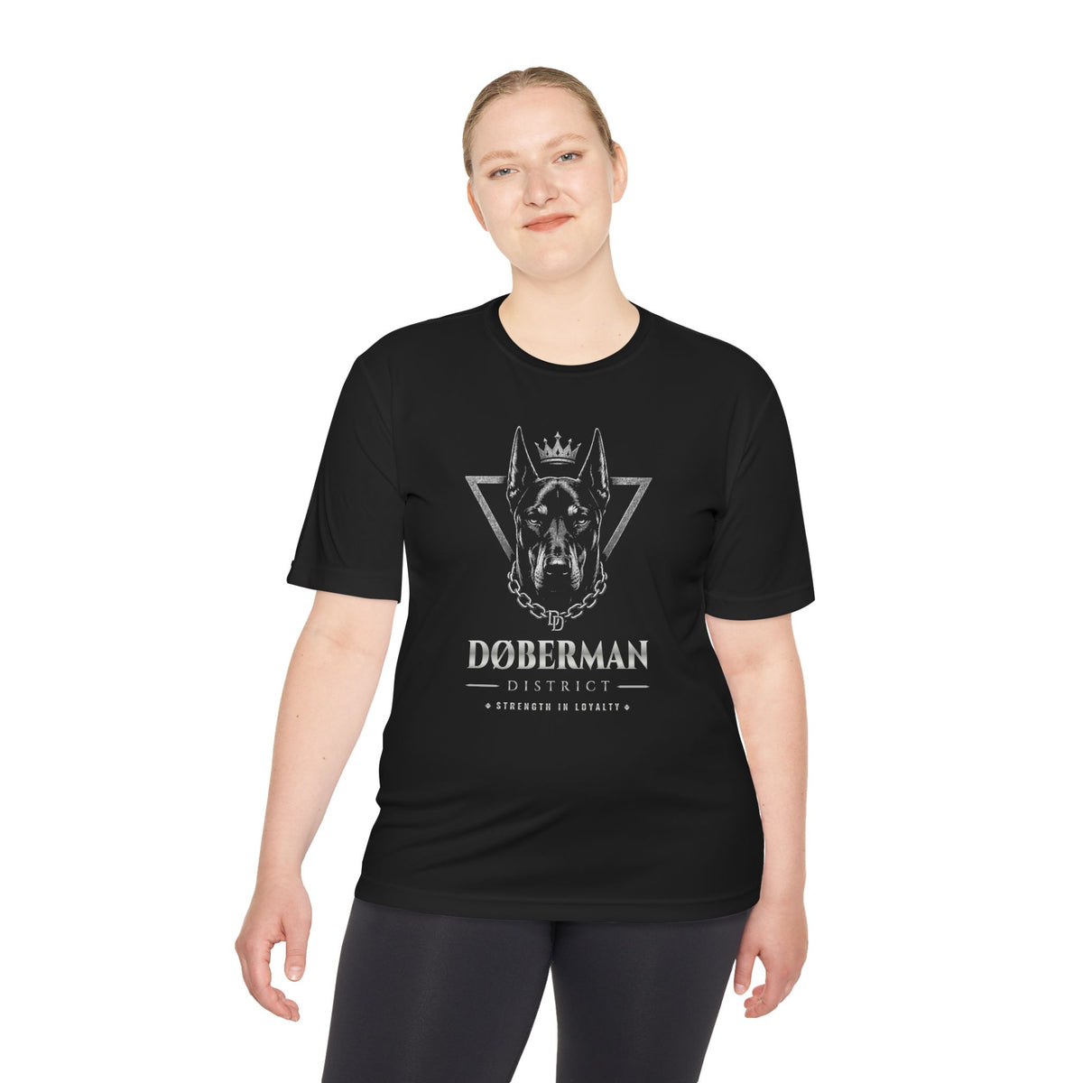 DOBERMAN DISTRICT UNISEX MOISTURE WICKING TEE